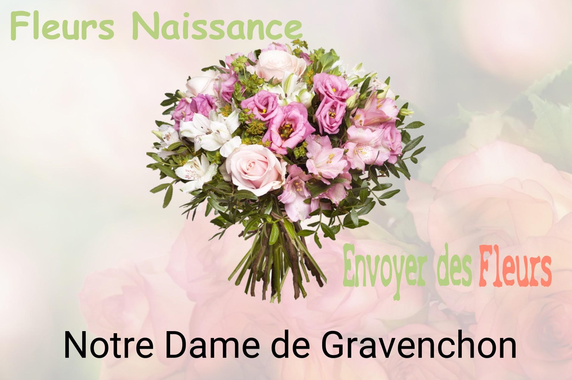 Bouquet de fleurs de naissance livré à Notre-Dame-de-Gravenchon